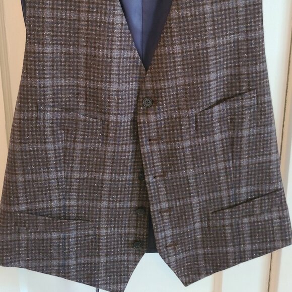 Brooks Brothers Multi-Plaid Five-Button Vest - 42R - Picture 2 of 5